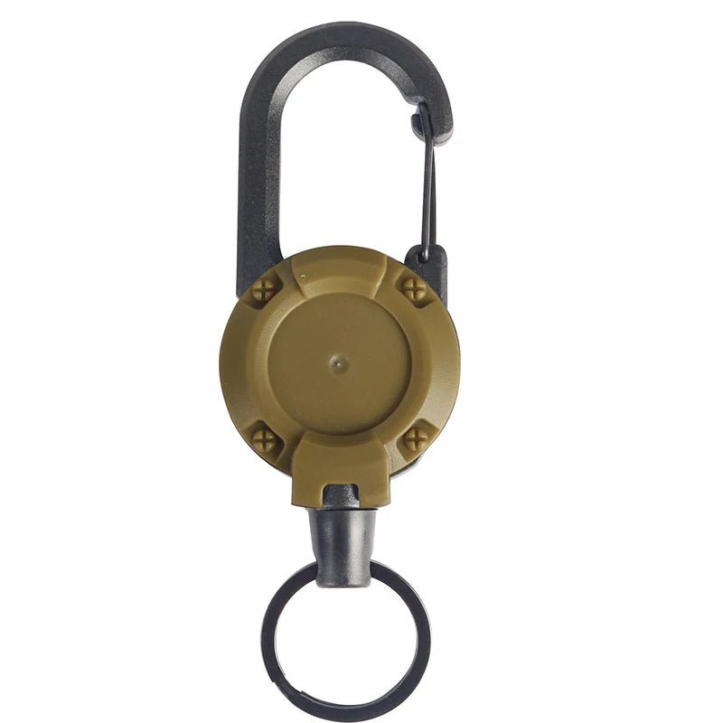 1-20PCS Outdoor Retractable Key Chain Mountaineering Buckle Key Chain Anti-loss Anti-theft High Rebound Metal Easy To Pull