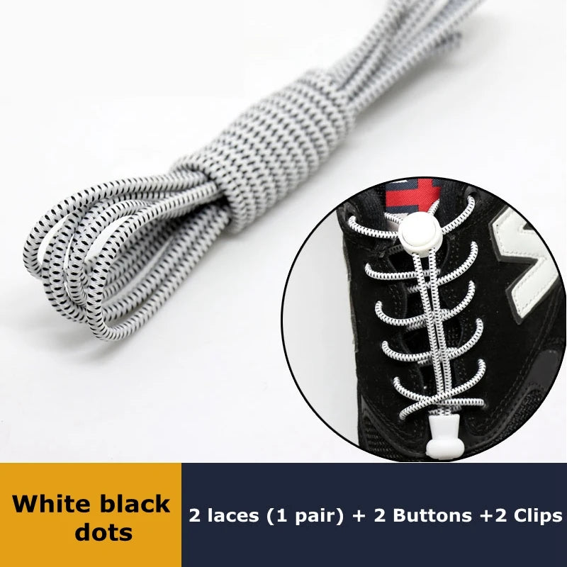 1pair Lazy Laces Sneaker ShoeLaces Elastic Shoe Laces  Shoe accessories lacets Shoestrings Running/Jogging/Triathlone