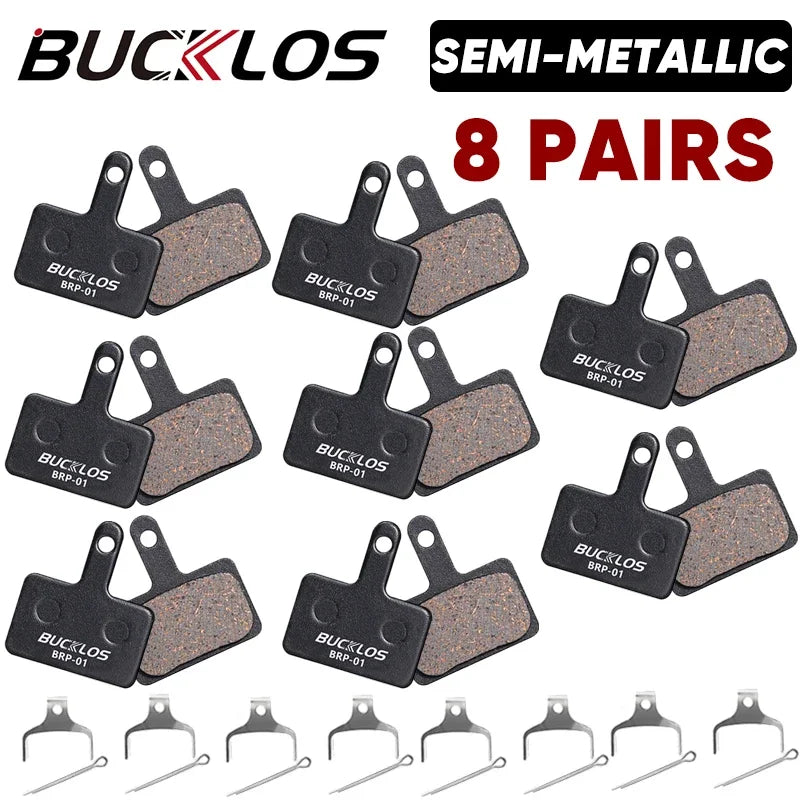 BUCKLOS Semi-Metal Brake Pads Mountain Bike Hydraulic Disc Brake Pads for SHIMANO B01S B05S MTB Road Bicycle Cycling Brake Part