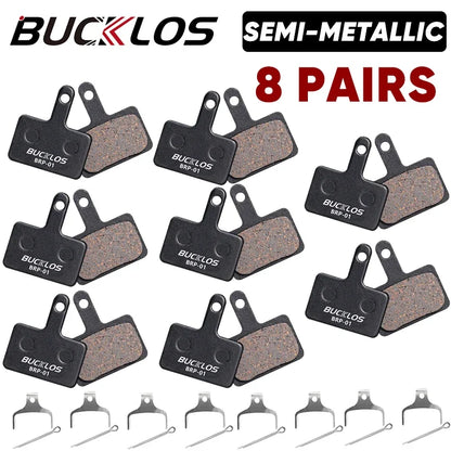 BUCKLOS Semi-Metal Brake Pads Mountain Bike Hydraulic Disc Brake Pads for SHIMANO B01S B05S MTB Road Bicycle Cycling Brake Part