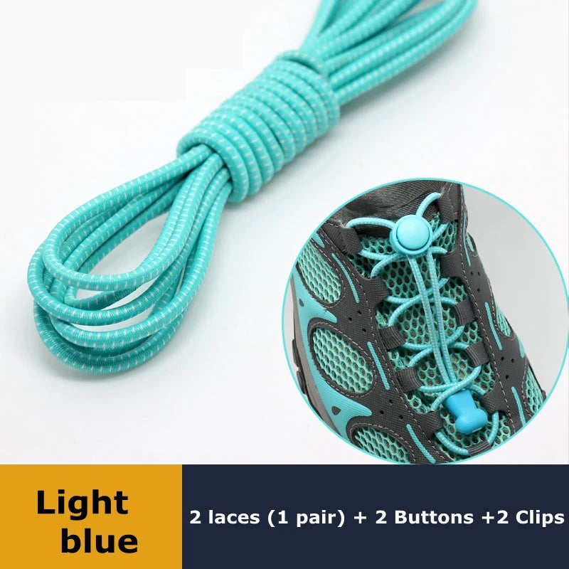 1pair Lazy Laces Sneaker ShoeLaces Elastic Shoe Laces  Shoe accessories lacets Shoestrings Running/Jogging/Triathlone