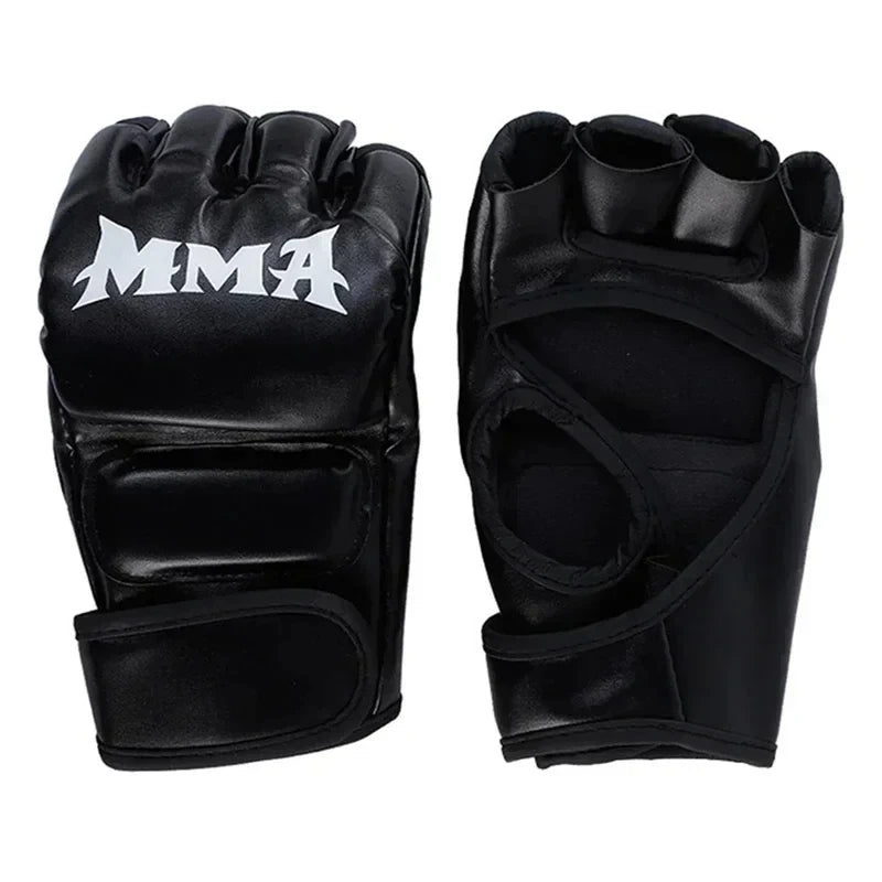Professional Boxing Training Gloves Half Finger Leather Cushion for Adult Sanda Boxing  Training Sandbag Knuckles