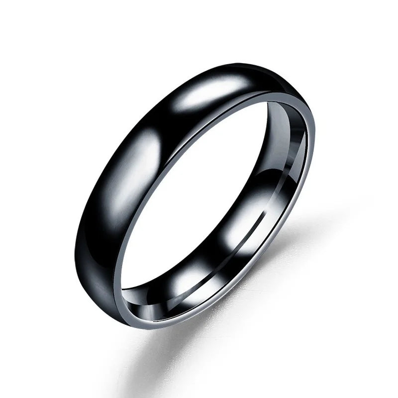 Classic Minimalism Stainless Steel 6mm Wide Ring for Men Women Fashion Waterproof Hypoallergenic Couple Wedding Jewelry Gift