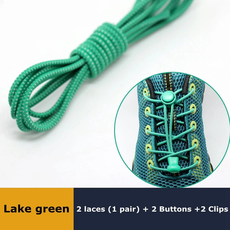 1pair Lazy Laces Sneaker ShoeLaces Elastic Shoe Laces  Shoe accessories lacets Shoestrings Running/Jogging/Triathlone