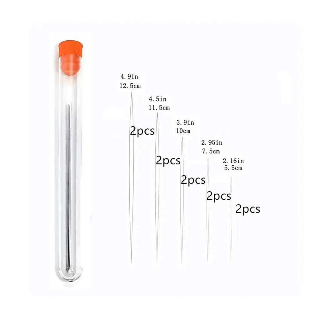 A Box Of 10 Open Needles Two Of Each Of Five Sizes Open Needles Beading Needles DIY Handmade Beading Tool Jewelry Accessories