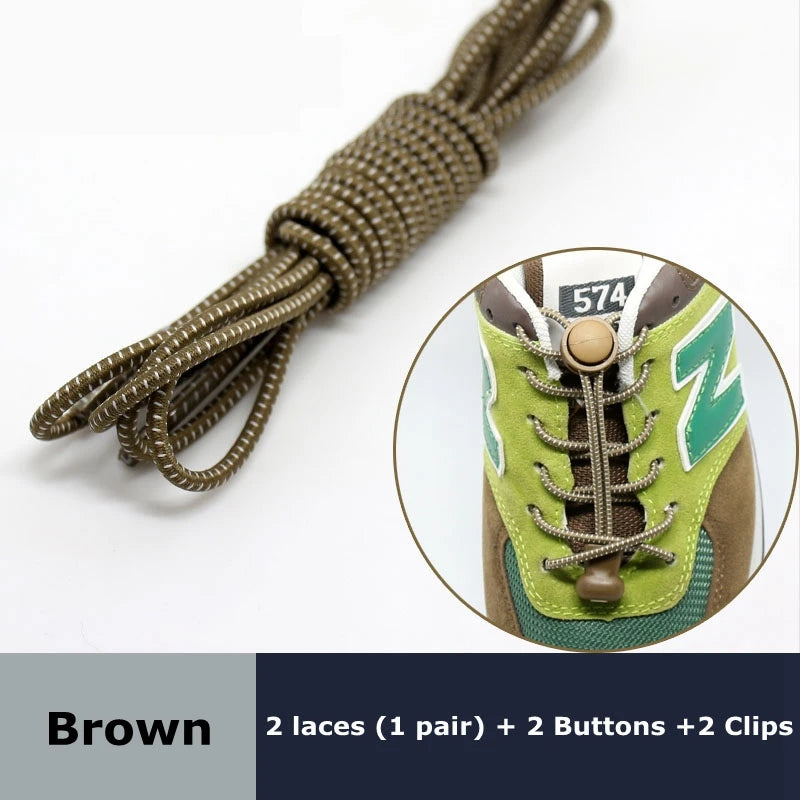 1pair Lazy Laces Sneaker ShoeLaces Elastic Shoe Laces  Shoe accessories lacets Shoestrings Running/Jogging/Triathlone