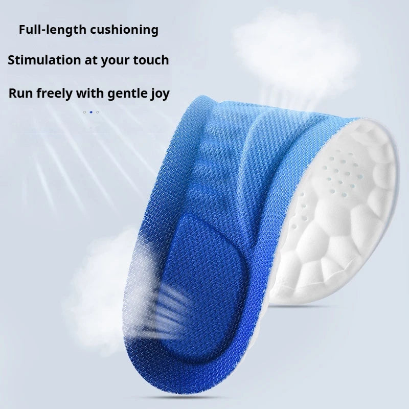 Unisex Arch Support Insoles Cushioned Sports Insoles Breathable Moisture-Wicking Insole 1Pair