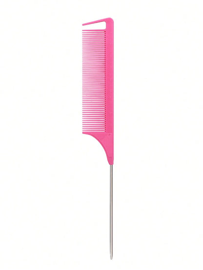 1pc Professional Pointed Tail Hair Comb Salon Cut Comb Styling Stainless Steel Spiked Salon Hair Care Hairdresser Styling Tool