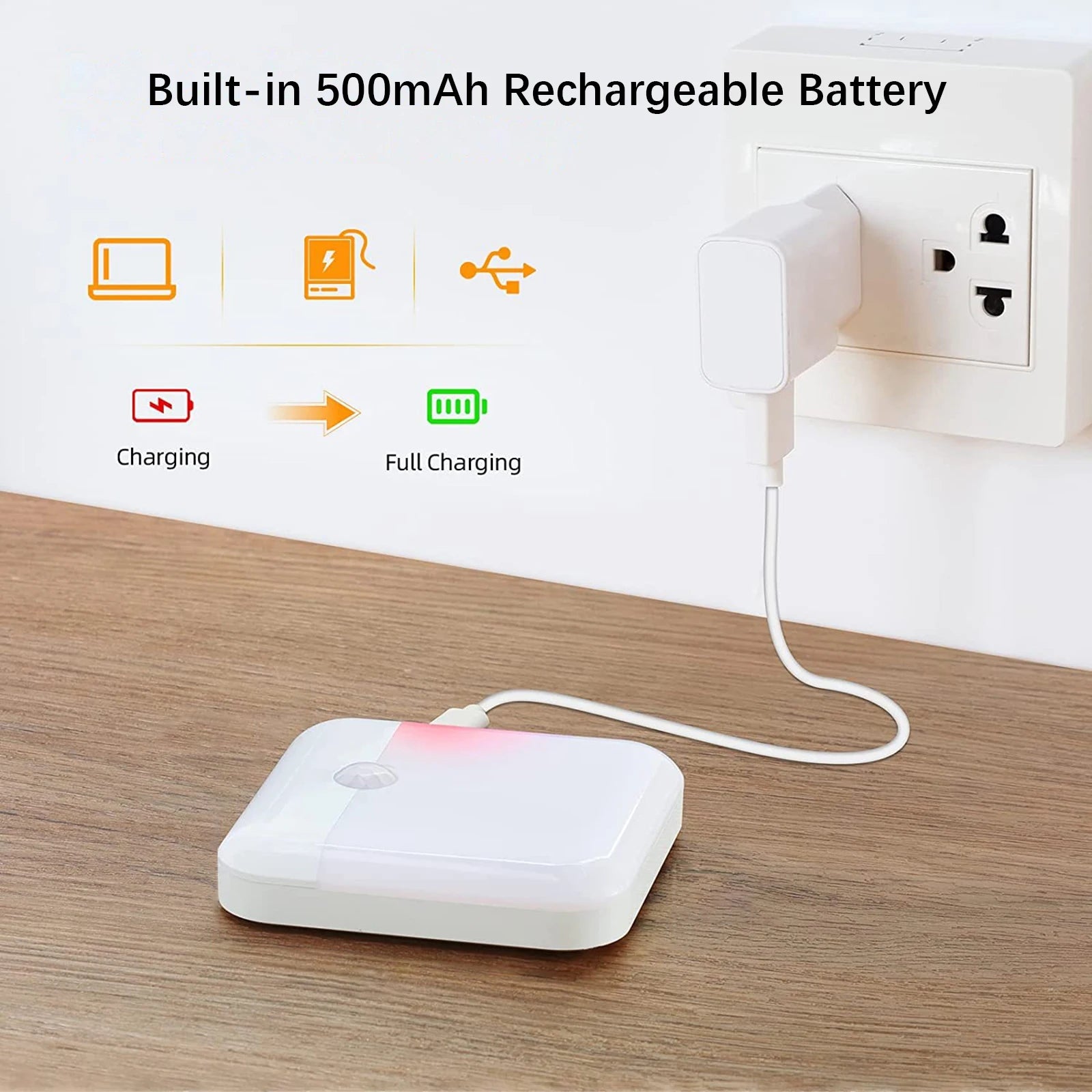 LED Smart Human Body Sensor Night Lights Emergency Automatic Lighting USB Charging Wireless Magentic Suction LED Cabinet Lights