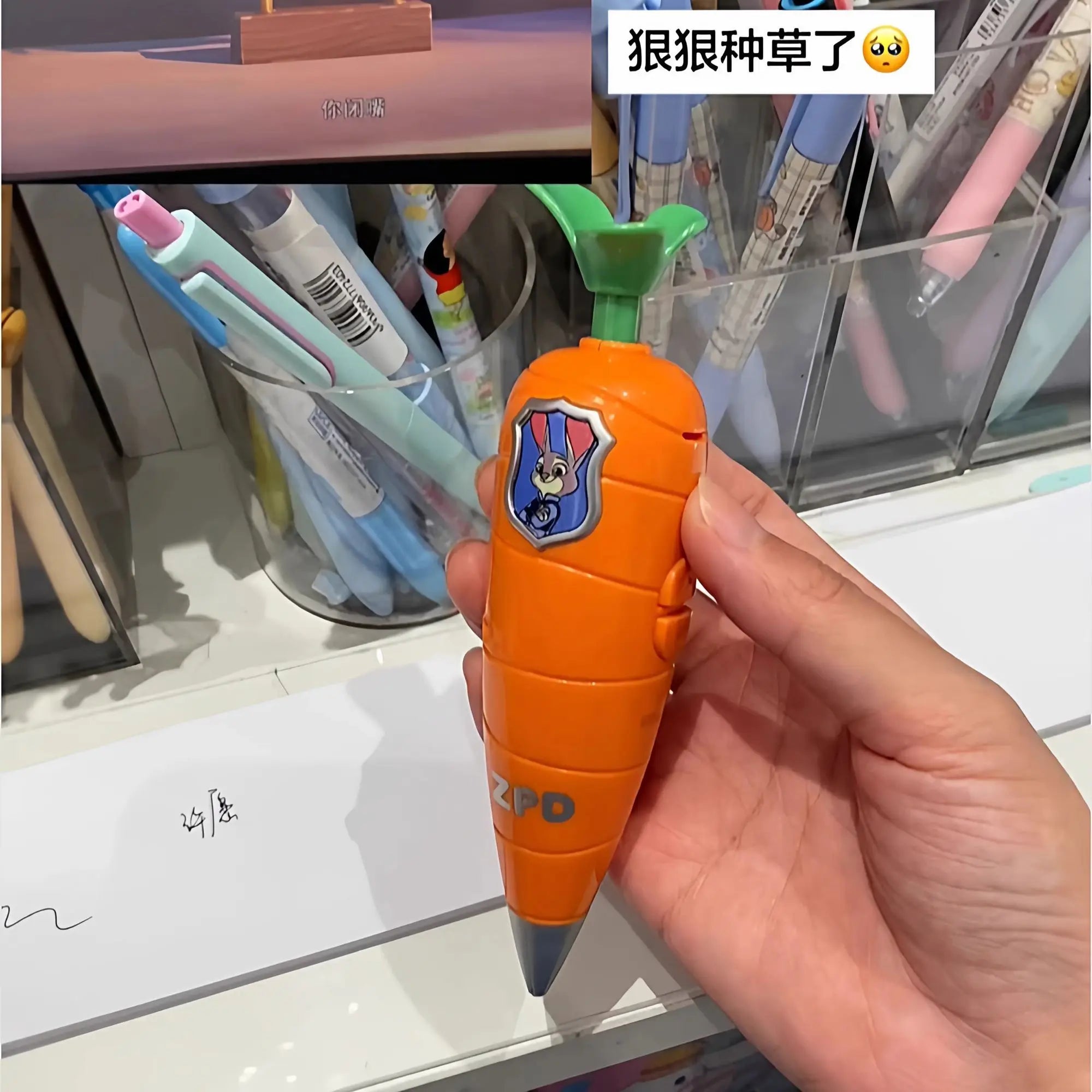 Hot Cartoon Zootopia  Merchandise Series Carrot Voice Recorder Pen Student Ballpoint Pen Multi-Function Recording Pen Girls Gift