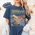 Maomao's APOTHECARY "Medicine Mound Blue Rose Retro Printed Oriental Herbal Fantasy Style" Loose Short Sleeved Women's T-shirt