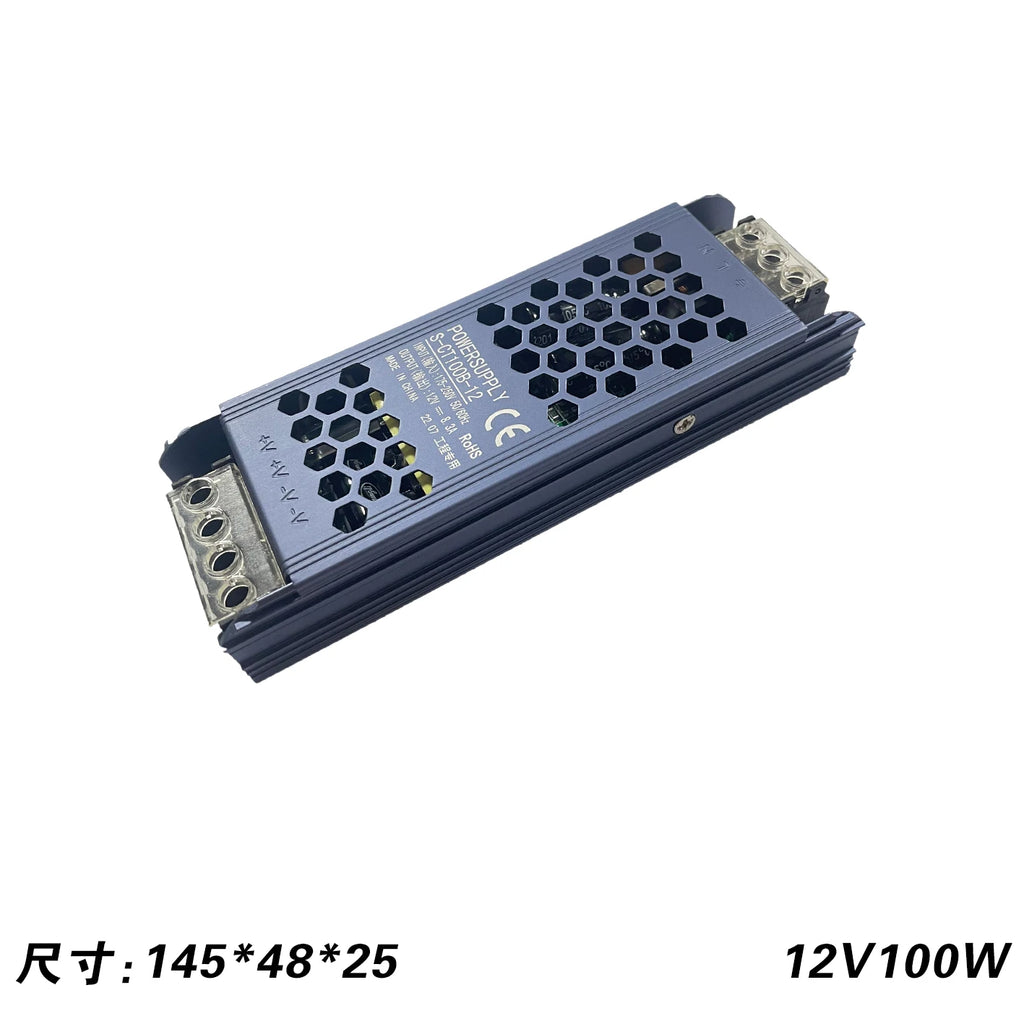 DC 12V 24V Switching Power Supply AC175-250V Mute Lighting Transformers 60W 100W 200W 300W 400W LED Light Driver Power Adapter