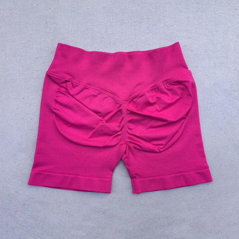 Women Fitness Workout Shorts Yoga High Waist Lift Butt Fitness Shorts Gym Running Sportswear Women Push Up Gym Leggings