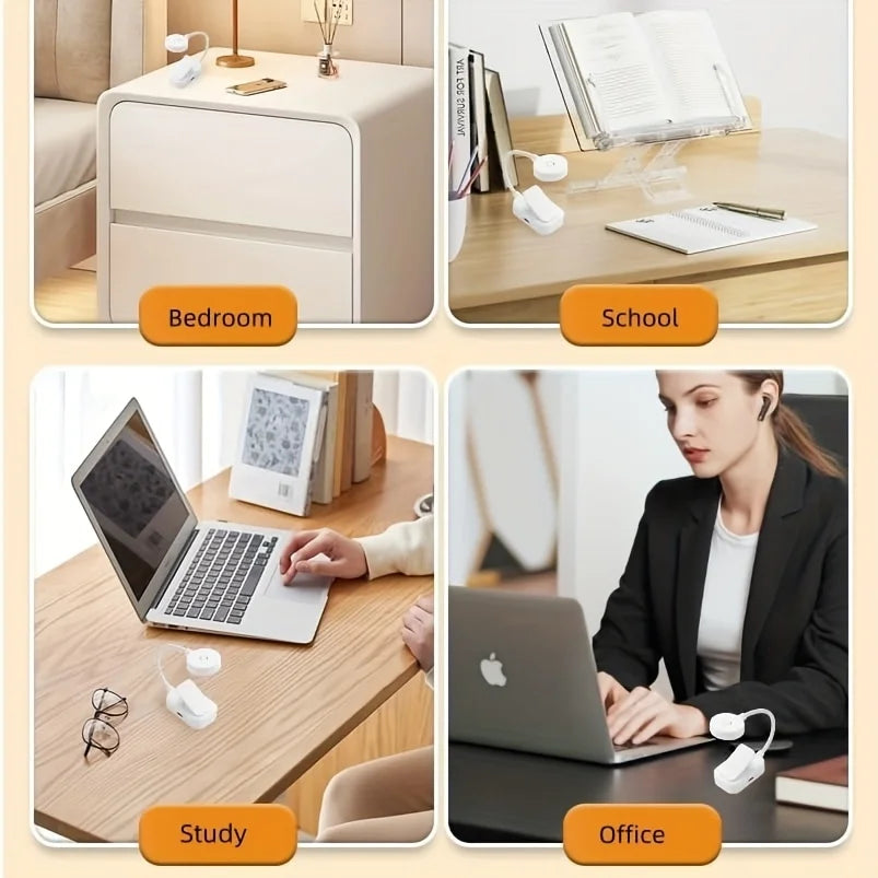 Mini Clip Book Lamp LED Table Lamp Eye Protection 3 Colors Battery Powered USB Night Light Portable Bedside Student Reading Lamp