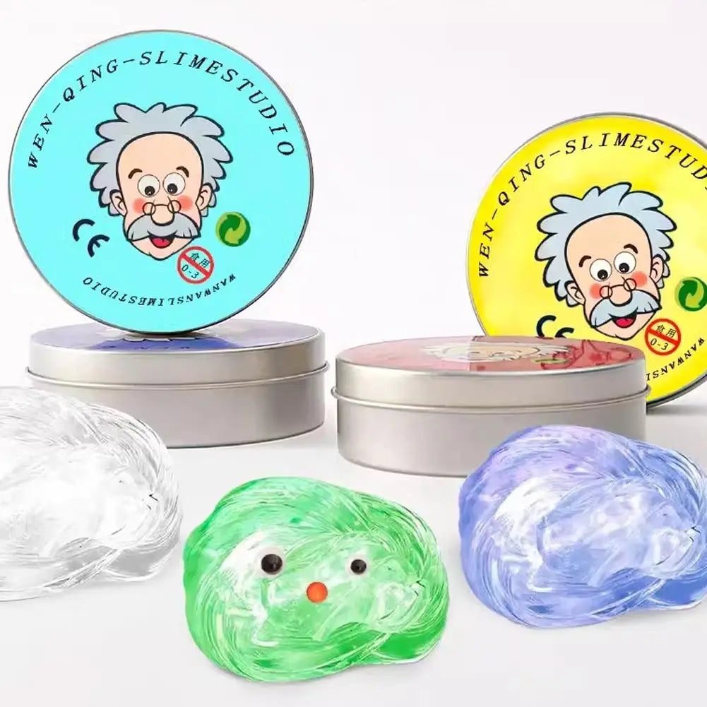 Lab Putty Crystal Clear Glass (1 Pack) Best Thinking Smart Crazy Stress Putty with Tin, Sensory & Bouncing Toy Children Gifts