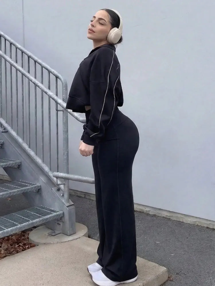 Sports Straight Wide Leg Pants Ultra Soft Butter Like Fabric Butt Lifting Slimming Sweatpants Naked Feeling Gym Workout Running