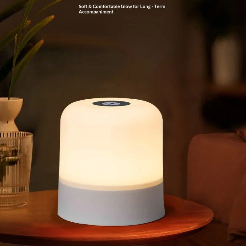 16 Colors LED Touch Bedside Night Light, Rechargeable Dimmable Atmosphere Lamp with Remote, Portable Decor Light for Bedroom