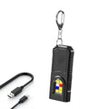 Powerful Mini COB LED Keychain Flashlight USB Rechargeable Hanging Work Light Waterproof Keyring Camping Walking Pocket Lamp