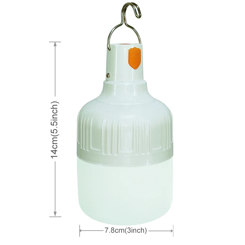 Outdoor USB Rechargeable LED Lamp Bulbs High Brightness Emergency Light Hook Up Camping Fishing Portable Lantern Night Lights