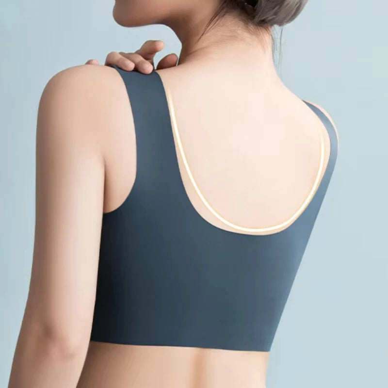 2026 New Women Lace Sport Bras Plus Size Seamless Bra Bralette Backless Lady Brassiere Vest Female Gathers Shock-Proof Wireless