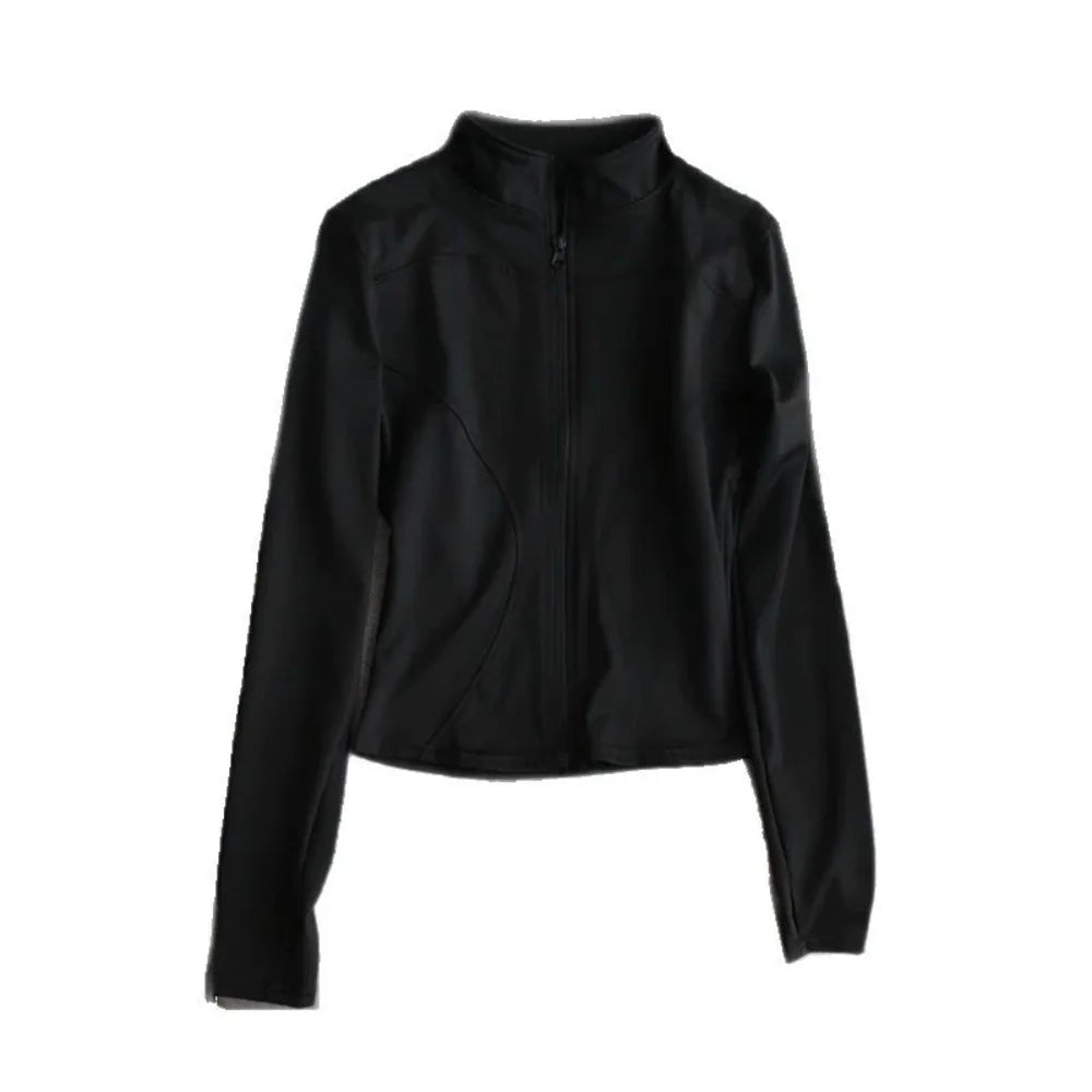 Women's Summer Slim Fit Stand Collar Sun Protection Jacket UV Resistant Lightweight for Yoga Outdoor Activities Korean Style