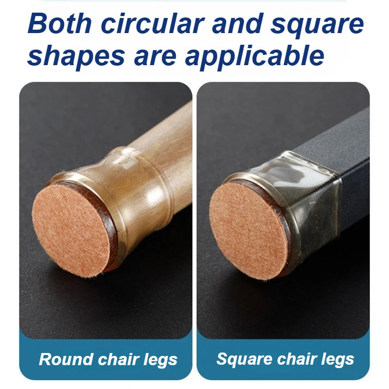 24pcs Chair Leg Caps Floor Protector Pads for Silicone Furniture Leg Mute Transparent Leg Protectors Cap Floor Scratch Resistant