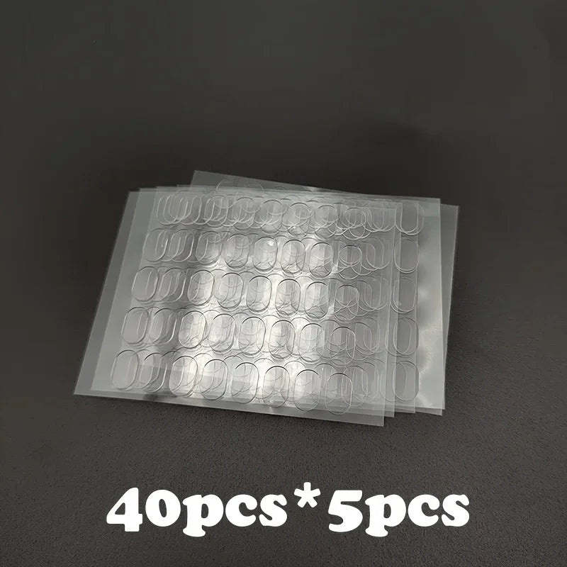 200pcs Transparent Double-Sided Tape Pads - Non-Marking, Anti-Skid Adhesive for DIY Projects & Model Car Decor Double