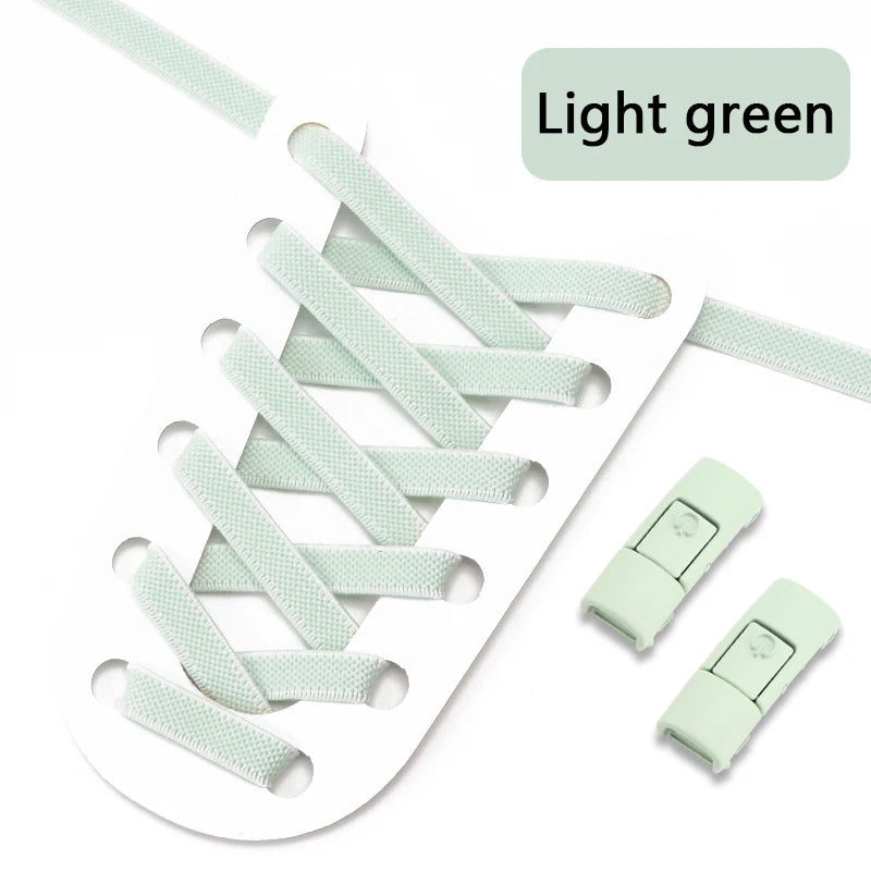 Colorful Press Lock No Tie Shoelace Elastic Shoelaces for Sneakers Sport Tieless Elastic Shoe Laces One Size Fit All Adult Kids