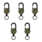 1/5Pcs Retractable Heavy Duty Carabiner Keychain Steel Wire Rope Spring Buckle Pull Reel Anti-theft Outdoor Sporty Key Ring Tool