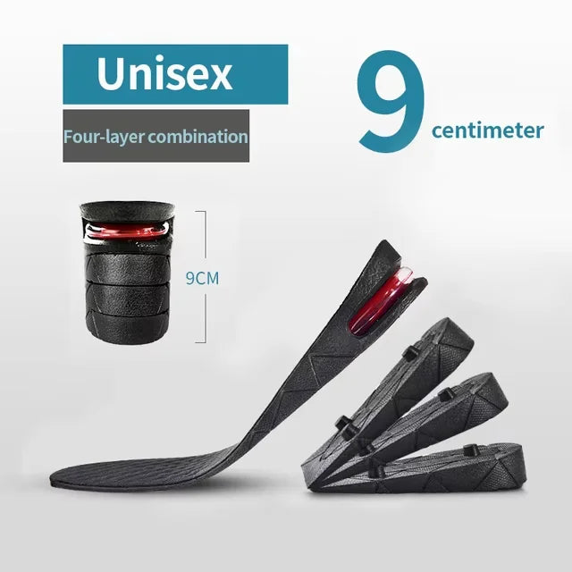 1Pair Height Increase Insole for Feet 3cm 5cm 7cm 9cm Variable Height Shoes Insoles Men Women Air Shock Absorbing Shoe Pads