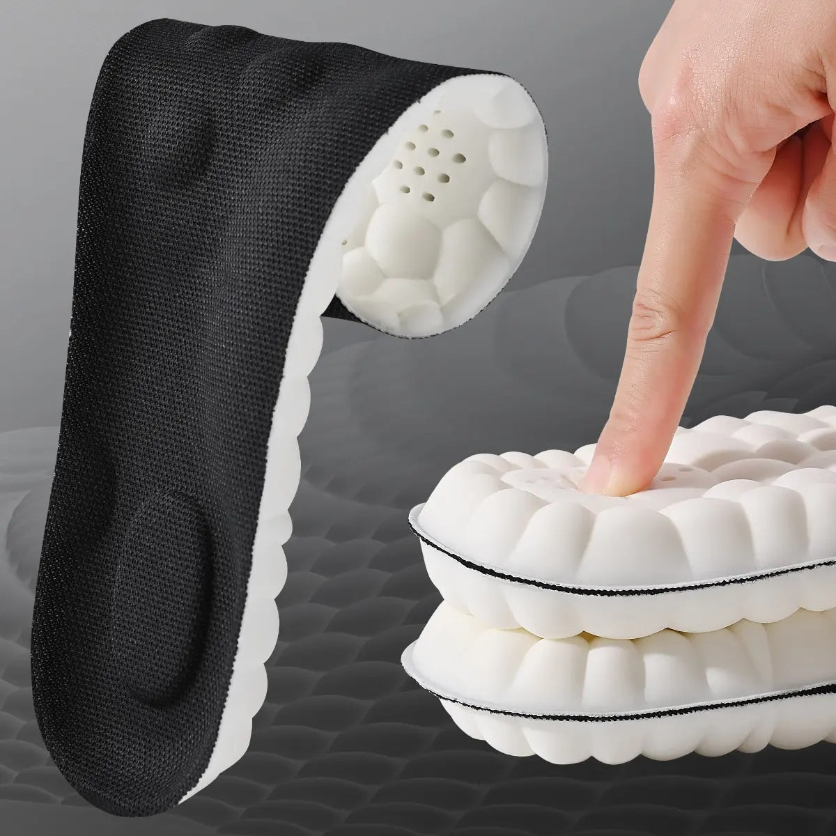 Latex Sport Insoles Soft High Elasticity Shoe Pads Orthotic Breathable Deodorant Shock Absorption Cushion Arch Support Insole