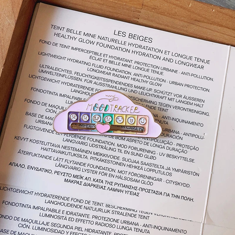 Mood Expression Pins for Women Men My Social Battery Brooches on Clothes Funny Alloy Badge Gifts