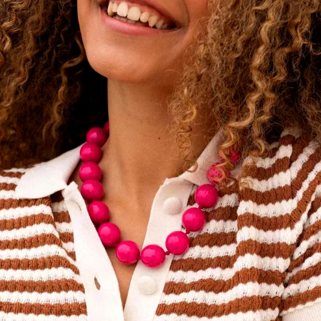 Docona Bohemia Bead Round Colourfulne Neckalce for Women Fashion Banquet Adjustable Geometric Holiday  Jewelry Party Gifts