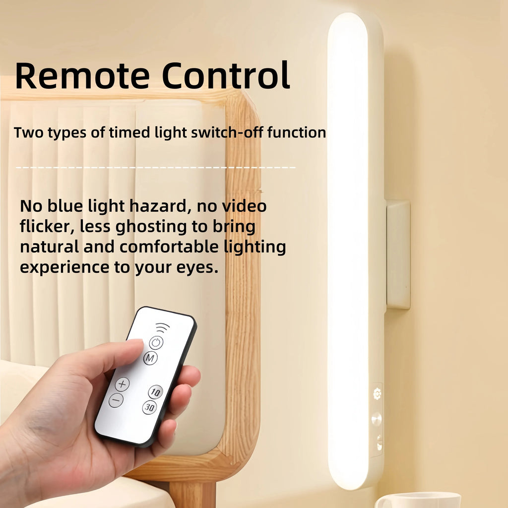 LED Table Lamp Magnetic Hanging USB Rechargeable Desk Lamp 3 Color Reading Light Dimmable Cabinet Closet Wardrobe Night Light