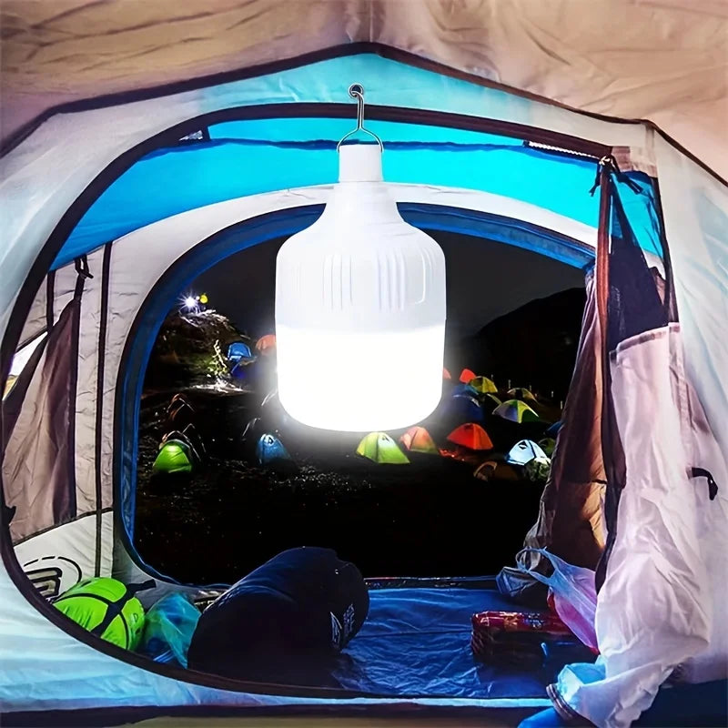 Outdoor USB Rechargeable LED Lamp Bulbs High Brightness Emergency Light Hook Up Camping Fishing Portable Lantern Night Lights