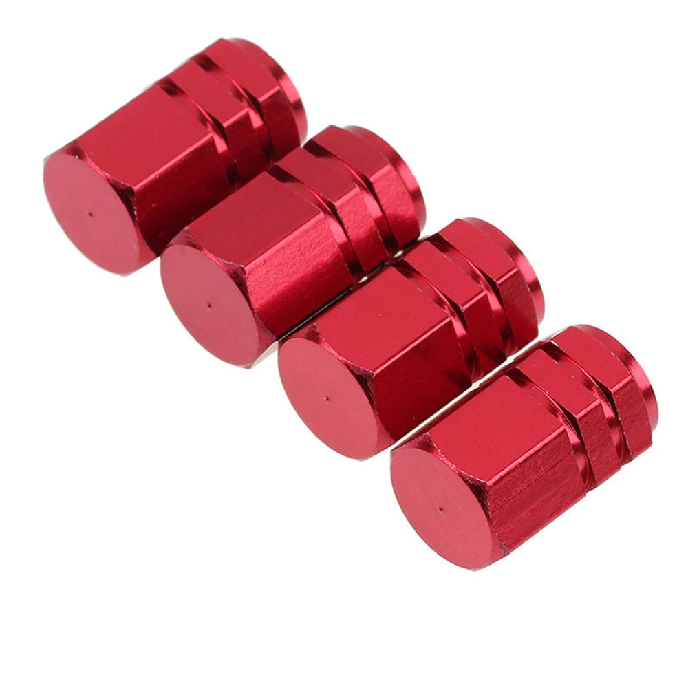 4Pcs Aluminum Tire Valve Caps Car Rim Plugs Tire Valve Cover valve stem Nipple Caps Motorcycle Car Wheel Plugs