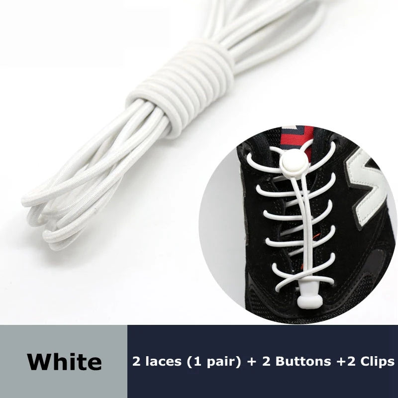 1pair Lazy Laces Sneaker ShoeLaces Elastic Shoe Laces  Shoe accessories lacets Shoestrings Running/Jogging/Triathlone