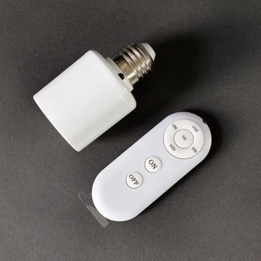 60W E27 Wireless Remote Control Smart Timer Switch Lamp Holder 110V 220V House Multi Light Switch Baby Room Bedroom Timer Switch