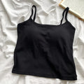 Tank Top Simple Spaghetti Straps Camisole Cotton Korean Style Chest Pad Camisole Solid Color Bottoming Shirt Sling Vest Women