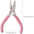 1Pc Pink Professional Round Concave Pliers High Quality Carbon Steel Plier Used for DIY Jewelry Making Manual Jewelcrafting Tool