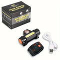 Rechargeable COB LED USB Headlamp Strong Magnetic Powerful Headlight Super Bright Waterproof Head Torch For Outdoor Fishing