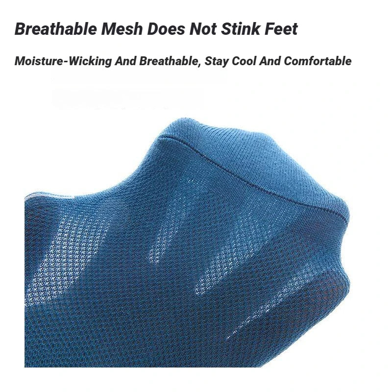 5Pairs High Quality Men Ankle Socks Breathable Cotton Sports Mesh Casual Athletic Summer Thin Cut Short Low-Cut Crew Soft Sock