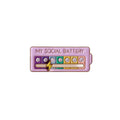Mood Expression Pins for Women Men My Social Battery Brooches on Clothes Funny Alloy Badge Gifts