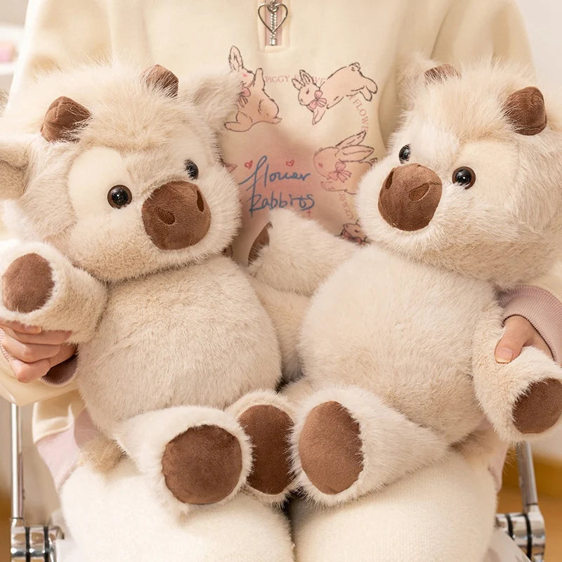 Creative Run Fast Series Plush Toys Cartoon Stuffed Animal Soft Cute West Highland calf Babys Appease Doll Pendat for Kid Gifts