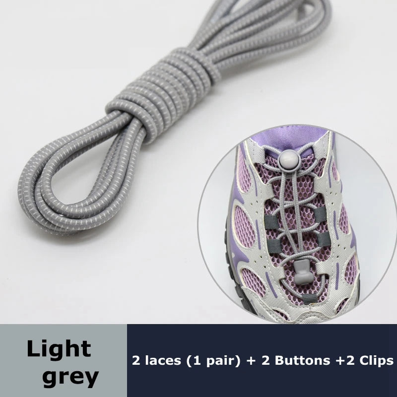 1pair Lazy Laces Sneaker ShoeLaces Elastic Shoe Laces  Shoe accessories lacets Shoestrings Running/Jogging/Triathlone