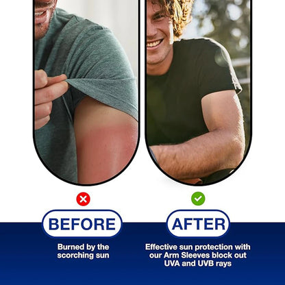 Sunscreen ice sleeves for men, ice silk gloves for summer, thin design, UV protection, driving and cycling, outdoor arm covers