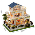 Diy Mini Wooden Dollhouse  Furniture Light Kit Doll House Casa Miniature Accessories Handmade Wooden Toys Birthday Gifts 2015New