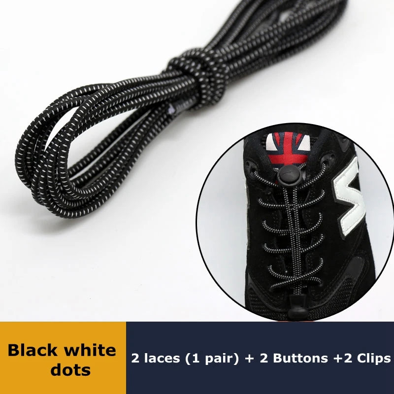1pair Lazy Laces Sneaker ShoeLaces Elastic Shoe Laces  Shoe accessories lacets Shoestrings Running/Jogging/Triathlone