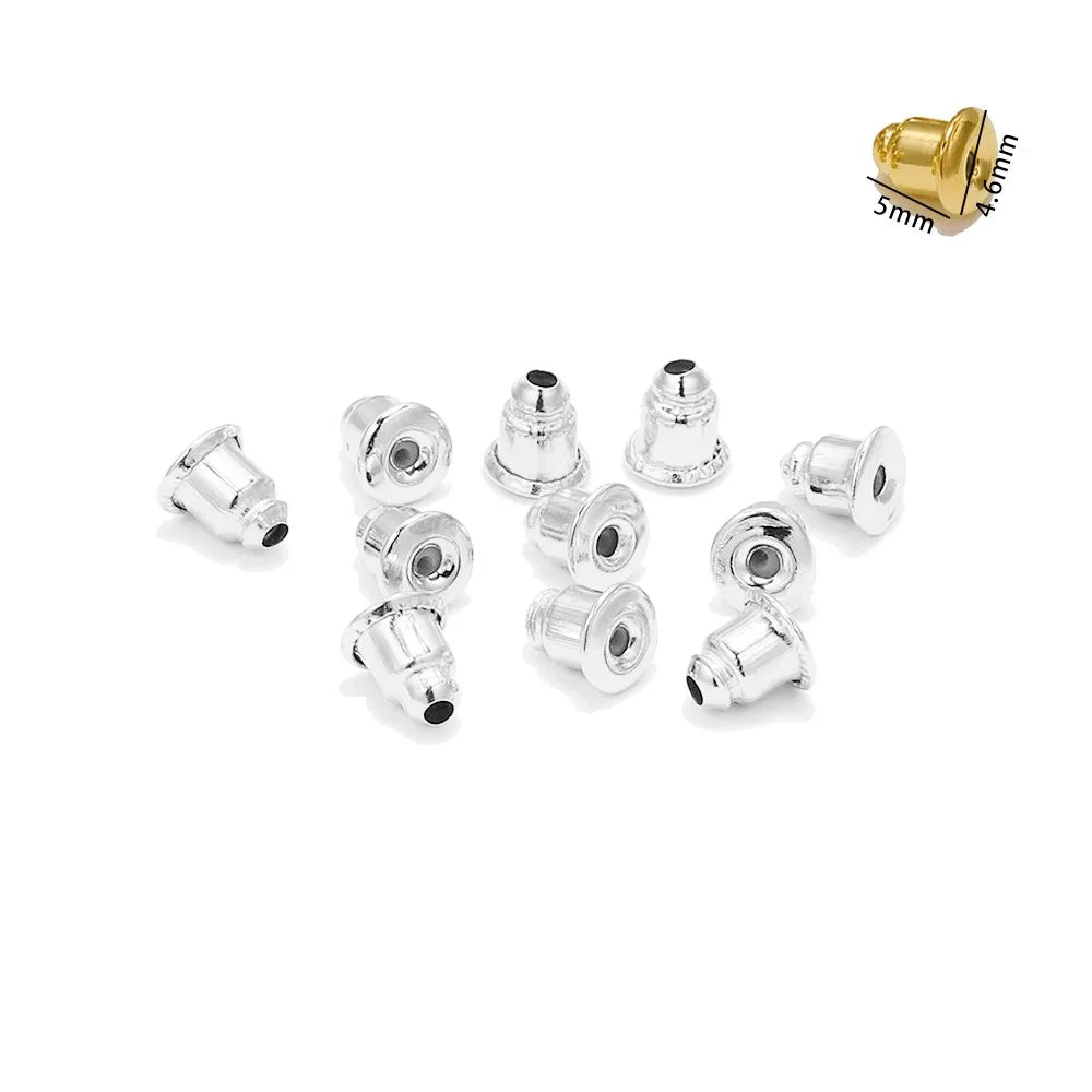 200-2000pcs Soft Silicone Rubber Earring Back Stoppers for Stud Earrings DIY Earring Findings Accessories Bullet Tube Ear Plugs