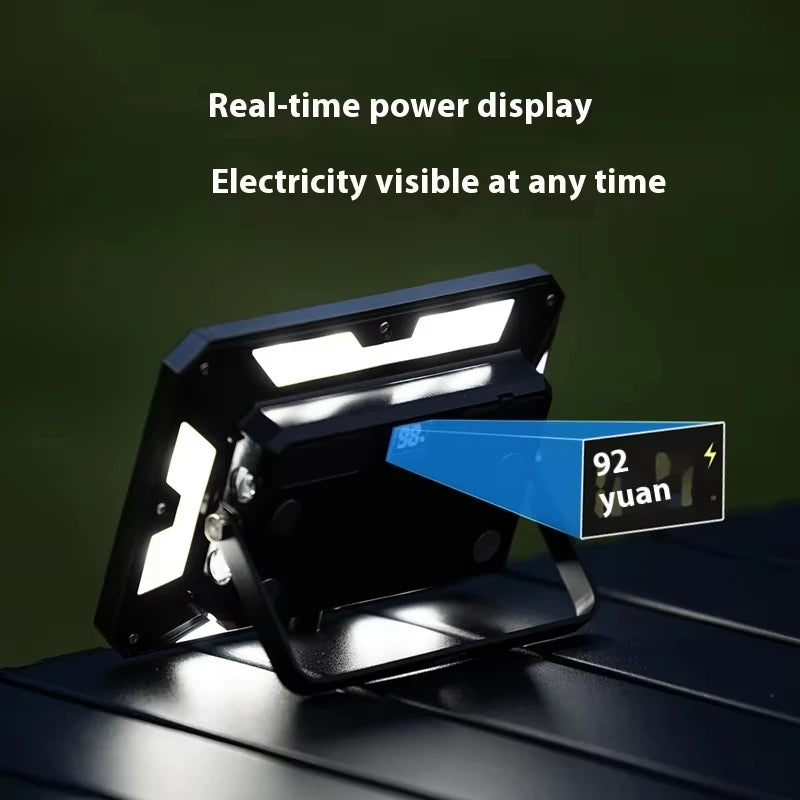 LED Camping Tent Light 30H Long Endurance Strong Magnetic Mountable Bracket 3 Color Modes Red Warning USB C Fast Charge